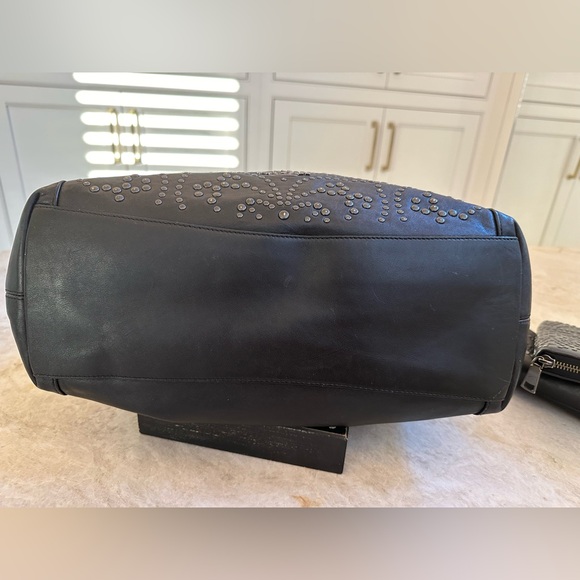 Coach Edie Studded Leather Shoulder Bag - Picture 12 of 12